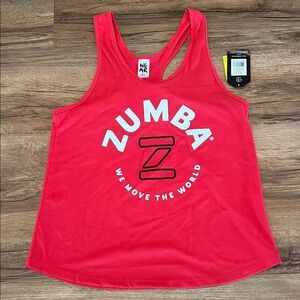 Zumba Fitness Red Tank Top Dance Valentine’s Women’s Small NWT